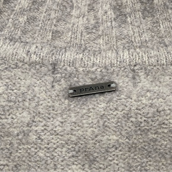 Prana Blazing Star Sweater Half-Zip Pullover Wool Sweatshirt Sz Med Heather Grey - Picture 10 of 16